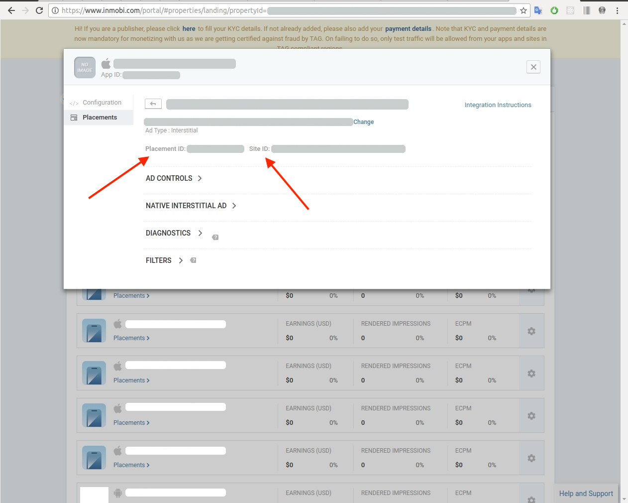 Placement ID and Site ID
